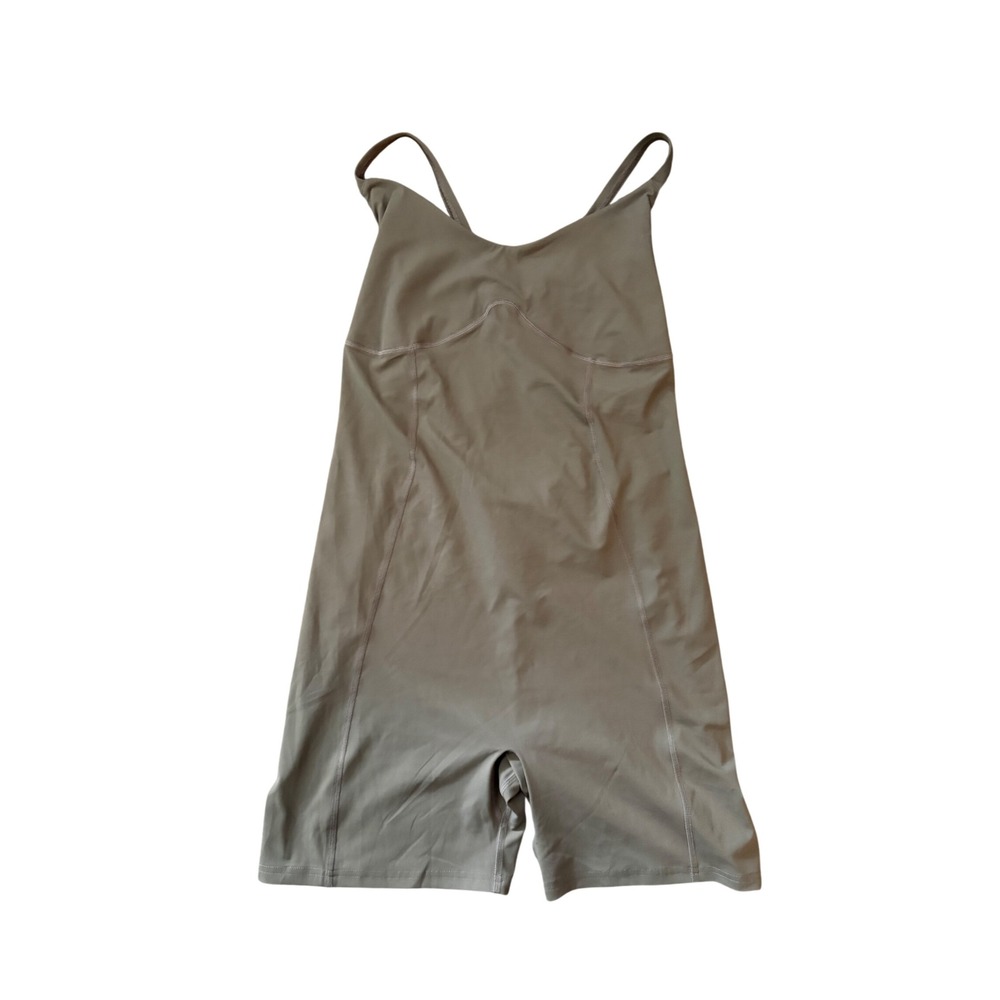 Gymshark Elevate Romper Taupe Brown Athletic Bodysuit Womens XL B4A9R